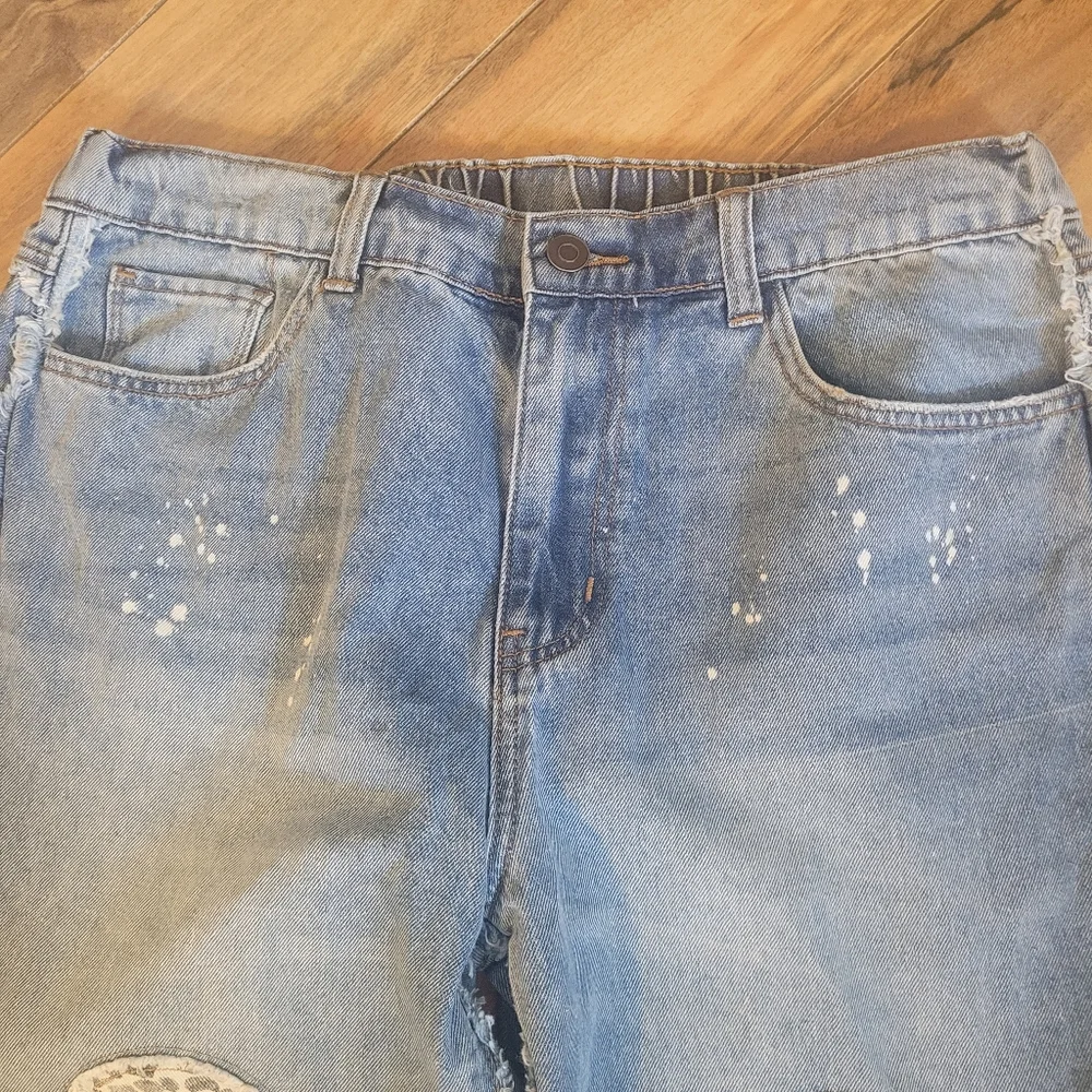 OLI & HALI Heart w/Leopard Trim Cutout Jeans, NIB, Sz S (Jrs 1-5),  🔥HOT ITEM - Picture 5 of 13